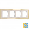 Рамка на 4 поста Baguette (айвори/латунь) W0042851