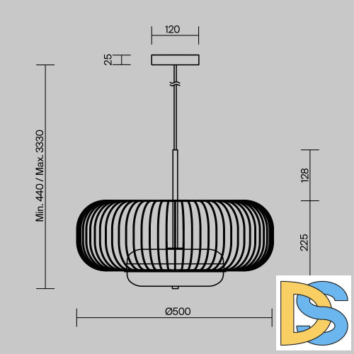 Подвесной светильник Maytoni Levitation MOD376PL-L30G3K