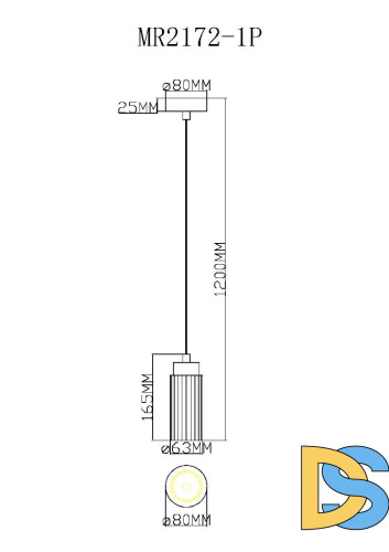 Подвесной светильник Myfar Alex MR2172-1P
