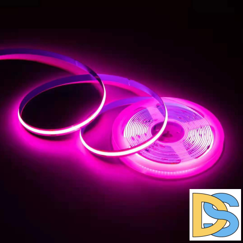 Светодиодная лента Apeyron 24В 11Вт/м COB, 352д/м IP20 5м розовая 00-356