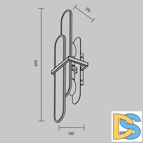 Настенный светильник Maytoni Marmo MOD099WL-02G1
