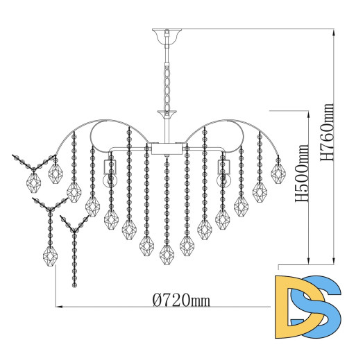 Подвесная люстра De Markt Бриз 111014608