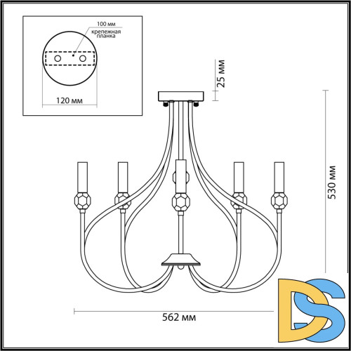 Потолочная люстра LUMION MACKENZIE 4495/5C