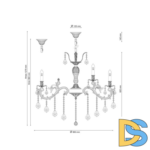 Подвесная люстра Lucia Tucci Barletta 122.10.5 Antique