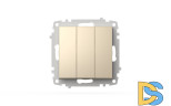 Выключатель трехклавишный ELBI Zena Vega 609-012500-254