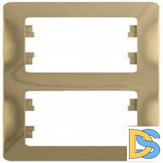 Рамка 2-ая (двойная) вертикальная, Титан, серия Glossa, Schneider Electric