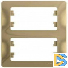 Рамка 2-ая (двойная) вертикальная, Титан, серия Glossa, Schneider Electric