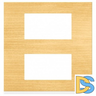 Рамка 2-ая (двойная) вертикальная, Дерево Клен/Белый, серия Unica Pure, Schneider Electric