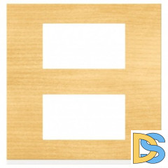 Рамка 2-ая (двойная) вертикальная, Дерево Клен/Белый, серия Unica Pure, Schneider Electric