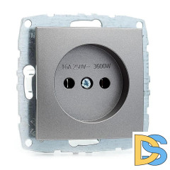Розетка без земли Mono Electric Despina-Larissa 16А 250В антрацит 500-002422-116
