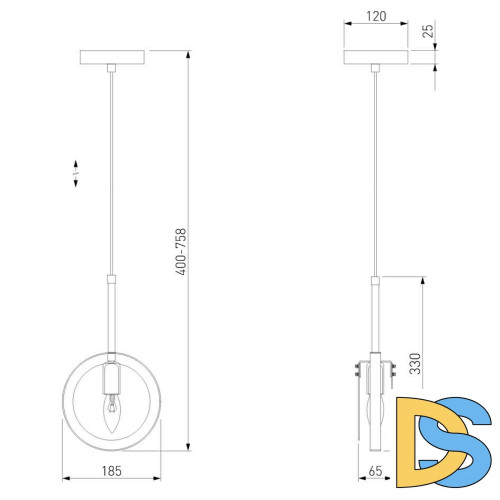 Подвесной светильник Eurosvet Gallo 50121/1 черный
