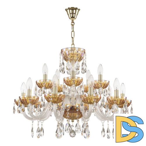 Подвесная люстра Bohemia Ivele Crystal 5417/10+5/240 G Shampan/M-1H