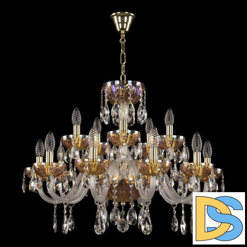 Подвесная люстра Bohemia Ivele Crystal 5417/10+5/240 G Shampan/M-1H