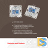 Розетка телефонная RJ11 + компьютерная RJ45 Arte Milano 203.44-1.white