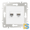 Розетка телефонная RJ11 + компьютерная RJ45 Arte Milano 203.44-1.white
