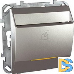 Выключатель карточный с задержкой отключения, для гостиниц, Алюминий, серия UNICA TOP/CLASS, Schneider Electric