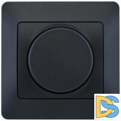 Диммер поворотный, 300Вт для ламп накаливания, Антрацит, серия Glossa, Schneider Electric