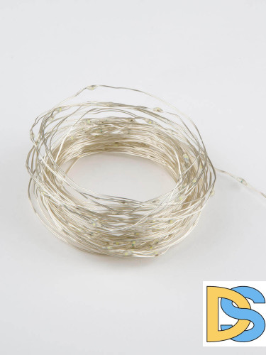 Светодиодная гирлянда Uniel Роса (UL-00007186) белый ULD-S1000-100/SCB/3AA White IP20 Dew