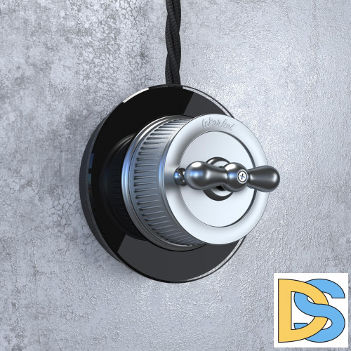 Переключатель Werkel одноклавишный Retro матовый хром WL19-01-03 4690389143397