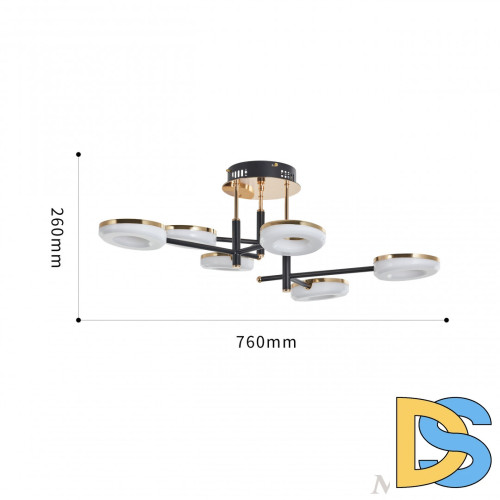 Потолочная люстра Arte Milano Ferrara 272999/6 BK/GD