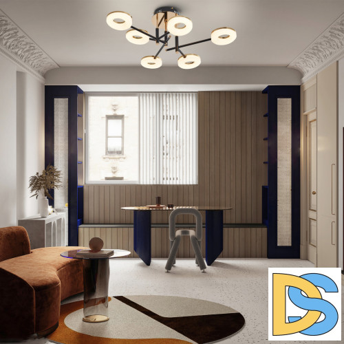 Потолочная люстра Arte Milano Ferrara 272999/6 BK/GD