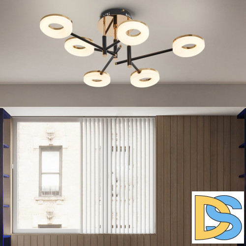 Потолочная люстра Arte Milano Ferrara 272999/6 BK/GD