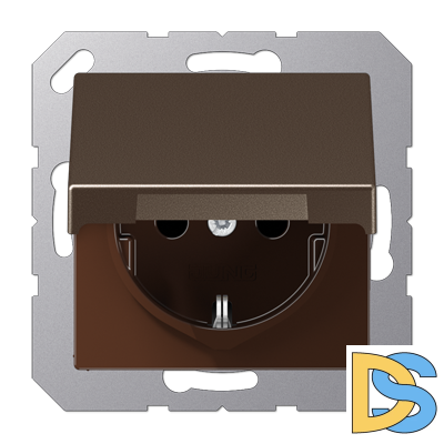 Розетка Schuko с крышкой и шторками Jung A1520BFKIKLMO