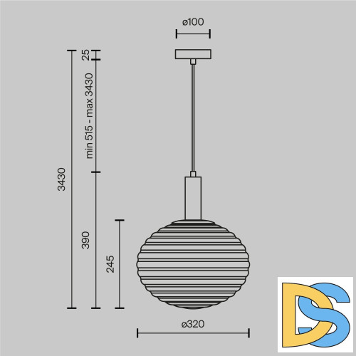 Подвесной светильник Maytoni Reels MOD268PL-01G