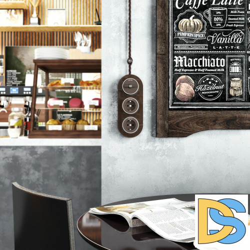 Переключатель одноклавишный Werkel Vintage 4690389174049 W5812052