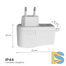 Блок питания Apeyron 12В 12Вт IP44 1A разъем 2,5*5,5мм 03-54
