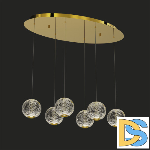 Подвесная люстра DeLight Collection Elliot Diamante MD20001012-6A gold