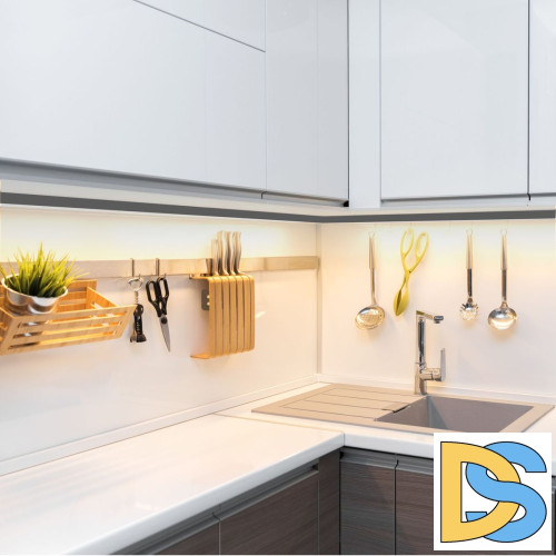 Профиль П-образный накладной Apeyron ширина ленты до 10мм 08-01-01Ч