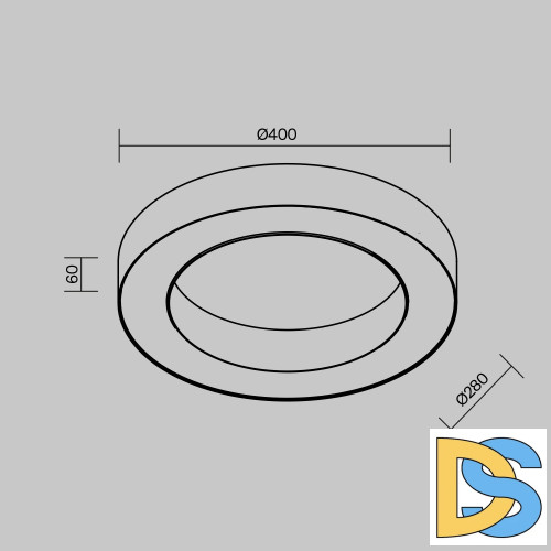 Потолочный светильник Maytoni Lua C093CL-36W4K-B