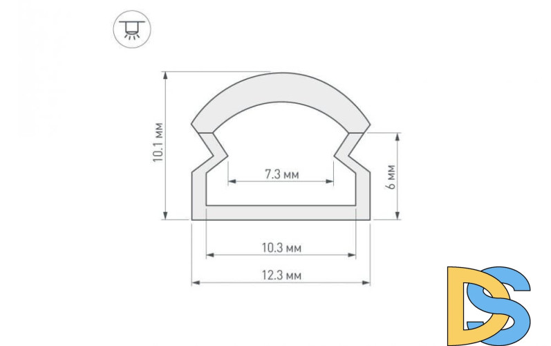 Профиль Arlight WPH-LINE-1210R-2000 OPAL 023303