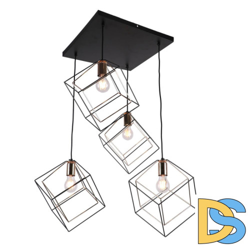 Подвесная люстра IMEX MD.0830-4-P BK+FGD