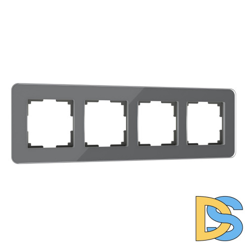 Рамка на 4 поста Werkel Elite (графит, стекло) W0042440