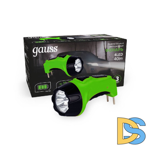 Ручной светодиодный фонарь Gauss аккумуляторный 135х70 40 лм GF104