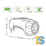 Ручной светодиодный фонарь Gauss аккумуляторный 135х70 40 лм GF104