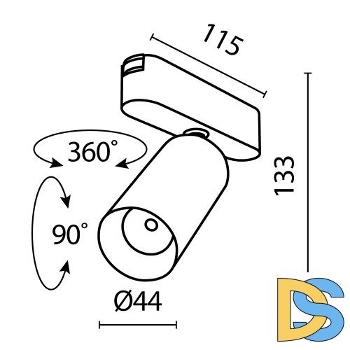 Трековый светильник Maytoni Focus LED TR103-1-12W4K-M-B