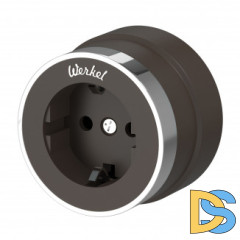 Розетка с заземлением (мокко матовый/хром) W5871052