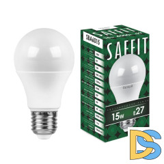 Лампа светодиодная Saffit SBA6015 шар E27 15W 4000K 55011