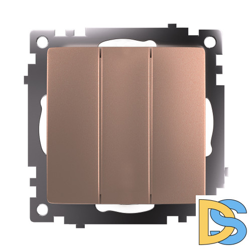 Выключатель трехклавишный Stekker GLS10-7108-02 Катрин 49174