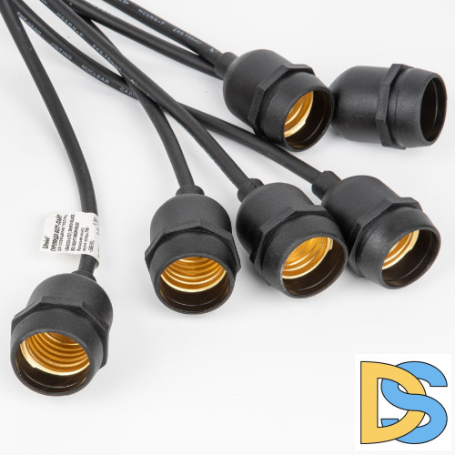Гирлянда для освещения теплиц Uniel UDL-K230 6/E27/5M IP54 BLACK BELT-LIGHT GREENHOUSE UL-00010925