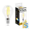 Лампа светодиодная филаментная Feron E14 5W 2700K Шар Прозрачная LB-61 25578