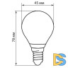 Лампа светодиодная филаментная Feron E14 5W 2700K Шар Прозрачная LB-61 25578