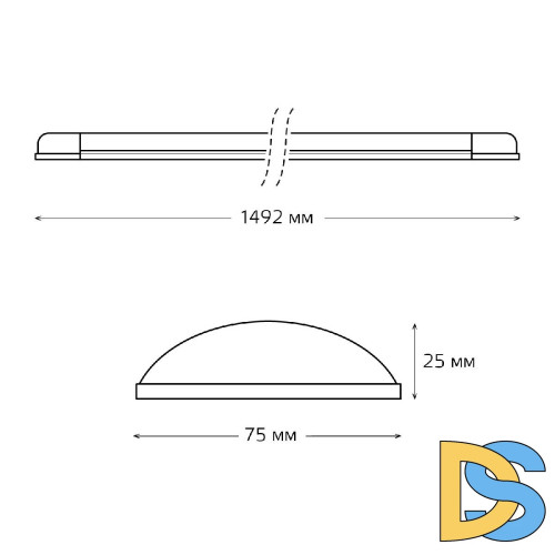 Настенно-потолочный светильник Gauss WLF-1 144126250