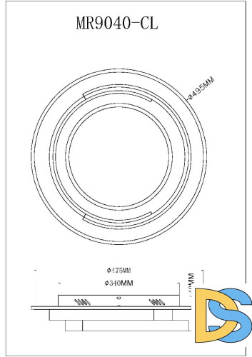 Потолочный светильник Myfar Thalassa MR9040-CL