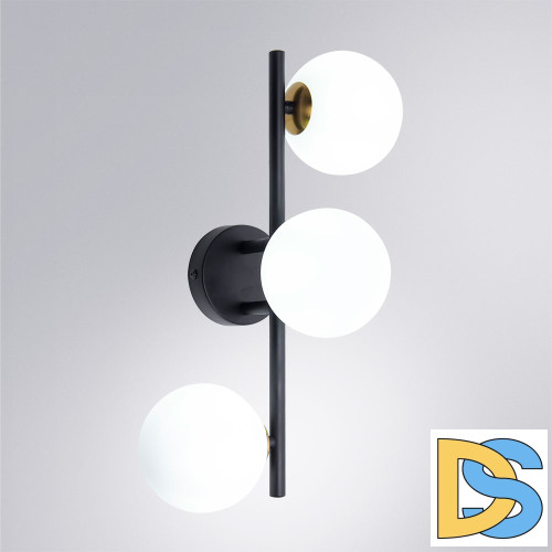 Бра Arte Lamp Gemini A2243PL-3BK