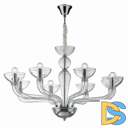 Подвесная люстра Ideal Lux Casanova SP8 Trasparente 044255