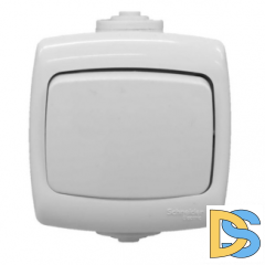 Переключатель Schneider Electric Рондо IP44 1-клавишный 6А белый
